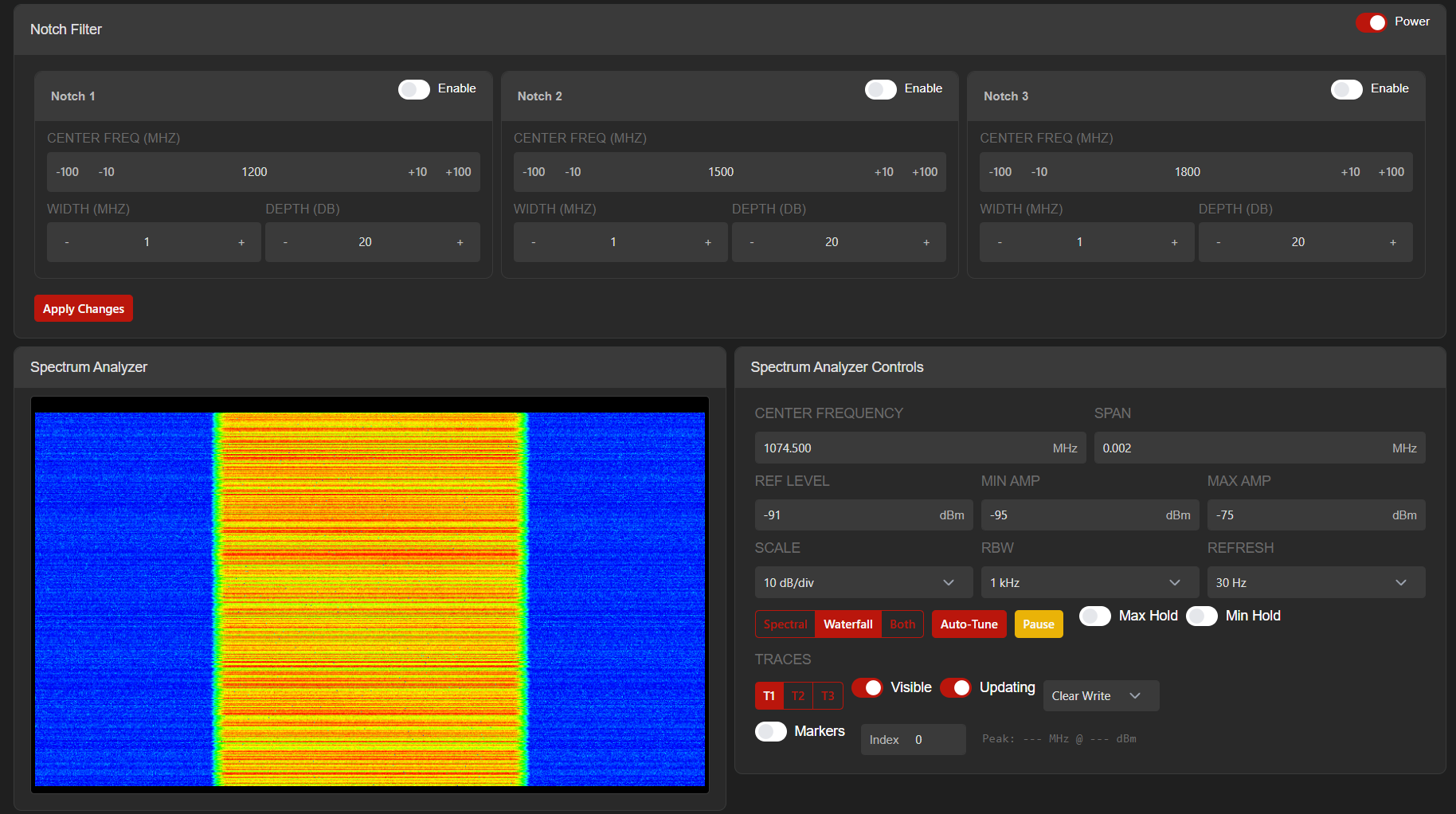Real-time spectrum analyzer